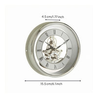 Roman Numeral Wall Clock Moving Gears Transparent Gear Clock Decorative Home Decor for Living Room
