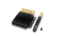 6 String Bridge Electroplated Surface String-Through Guitar Bridge Easy Installation Music Accessory for Luthiers