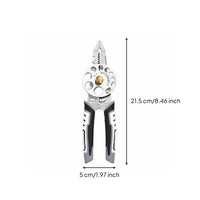 Industrial Grade Wire Stripper Pliers Rotating Wheel Wire Stripping Pliers Multi-Function Hand Tool Ergonomic Handle for Electricians, Wiring Work, Electrical Repair