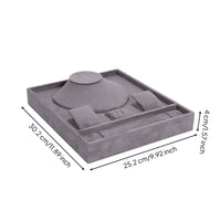 Jewelry Tray with Bust Suede-Like Necklace Organizer Pad Multi-Functional