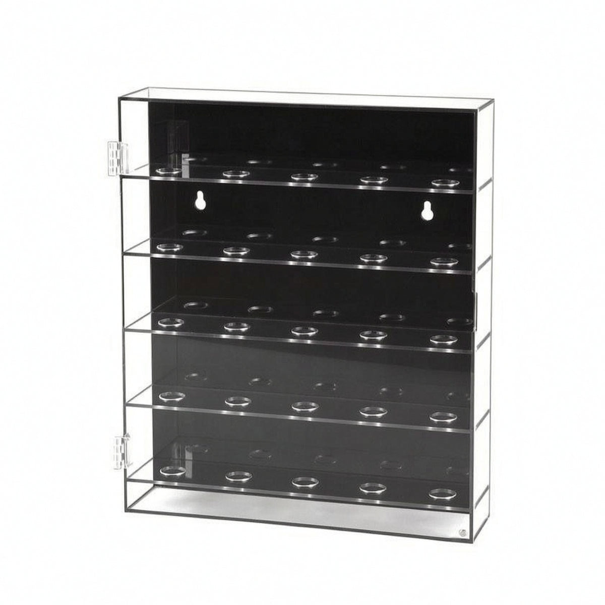 Dustproof Golf Ball Cabinet with Hinged Door Wall-Mounted Golf Ball Display Case Acrylic Transparent for Collectors, Golfers, Office, Game Room