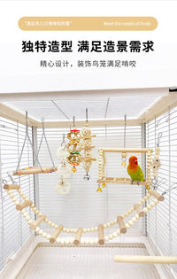 Parrot Toy Set with Swing, Perch, and Climbing Ladder