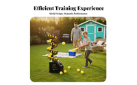 Easy to Use Automatic Tennis Ball Machine Portable Solo Tennis Instructor Lightweight Sports Training Equipment Adjustable Angle for Beginners, Kids