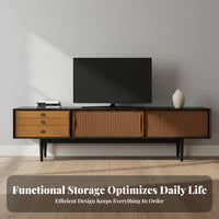 Vintage Television Cabinet Multi-Functional Wooden Storage Console with Drawers Wood Sideboard Cabinet for Interior Design Enthusiasts, Homeowners