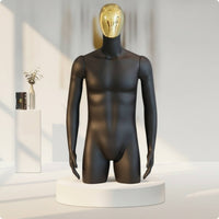 Male Mannequin with Arms Half-Body Mannequin Realistic Display Form for Retailers, Boutiques