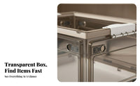 Foldable Storage Box Transparent View Clothes Storage Chest Dust-Proof