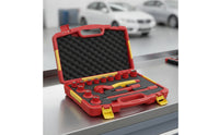 15 Pieces Insulated Socket Set 1000V Insulated Tool Kit with Case Metric Tool Kit with Foam Trays for Electricians, Automotive Repair, Electrical Work