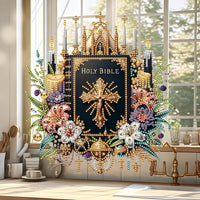 Easter Diamond Painting Kit DIY Materials Acrylic Religious Ornament Christian Desktop Decor Holiday Craft Kit