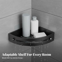 Triangular Shower Rack Drill Installation Triangle Corner Rack No Bathroom Accessory for Homeowners, Families, Restroom, Kitchen