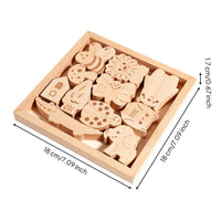 Wood Creature Equilibrium Game Smooth Edges Animal Stacking Blocks   Wooden Stacking Blocks for Kids, Home, Preschool