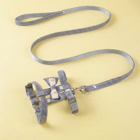 Cat Harness and Leash Set with Celestial Pattern, Adjustable Kitten Harness and Kitten Leash, Strap Walking Harness for Outdoor Cat Travel Use