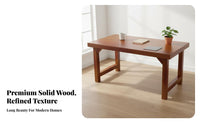 Solid Wood Desk Spacious Workspace Solid Wood Computer Table Sturdy and Wooden Computer Table for Remote Workers, Professionals, Bedroom
