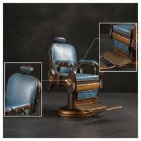 Barber Chair Model Vintage-Style Miniature Barber Chair Retro Collectible for Barbers, Bookshelf, Office Desk