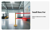 Heavy-Duty Base Double Belt Stanchion Long-Lasting Construction Retractable Belt Stanchion Versatile Use Stainless Steel Queue Pole Easy Installation for Event Organizers, Venue Managers, Business Owners, Exhibition Halls, Airports, Trade Exhibition S