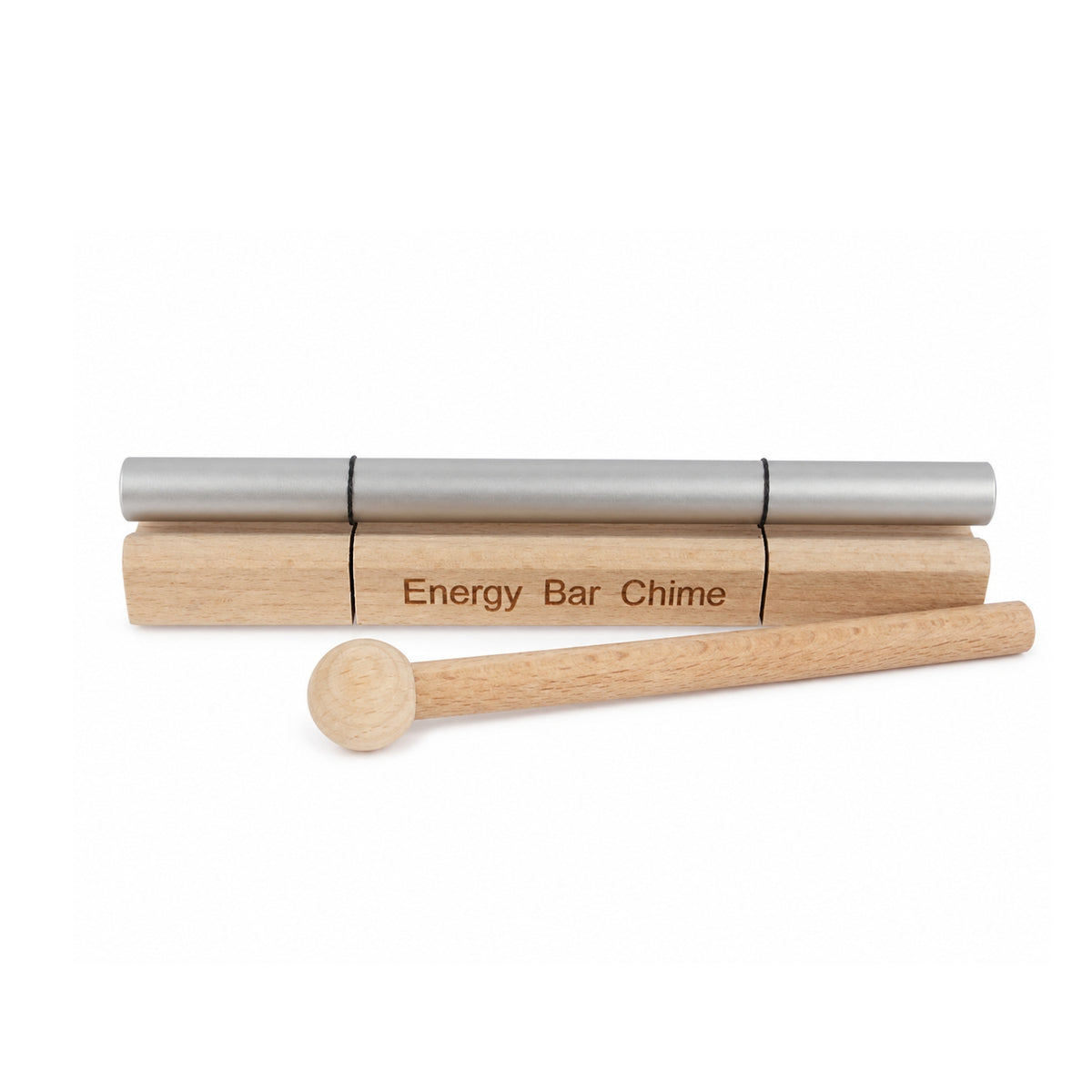 Bar Chime with Striker Handheld Energy Chime with Mallet Sound Healing Instrument Portable Wooden for Practitioners, Mindfulness