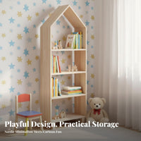 Child-Friendly Design No-Coststanding Childs Armoire Accessible Display House-Shaped Clothes Rack Stable Structure children's Storage Easy Assembly for Toddlers, Babies, Parents, Playroom, Bedroom, Daycare, Kindergarten