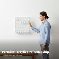 Acrylic Golf Ball Display Case Multi-Tier Clear Golf Ball Storage Holder Showcase for Collectors, Club House