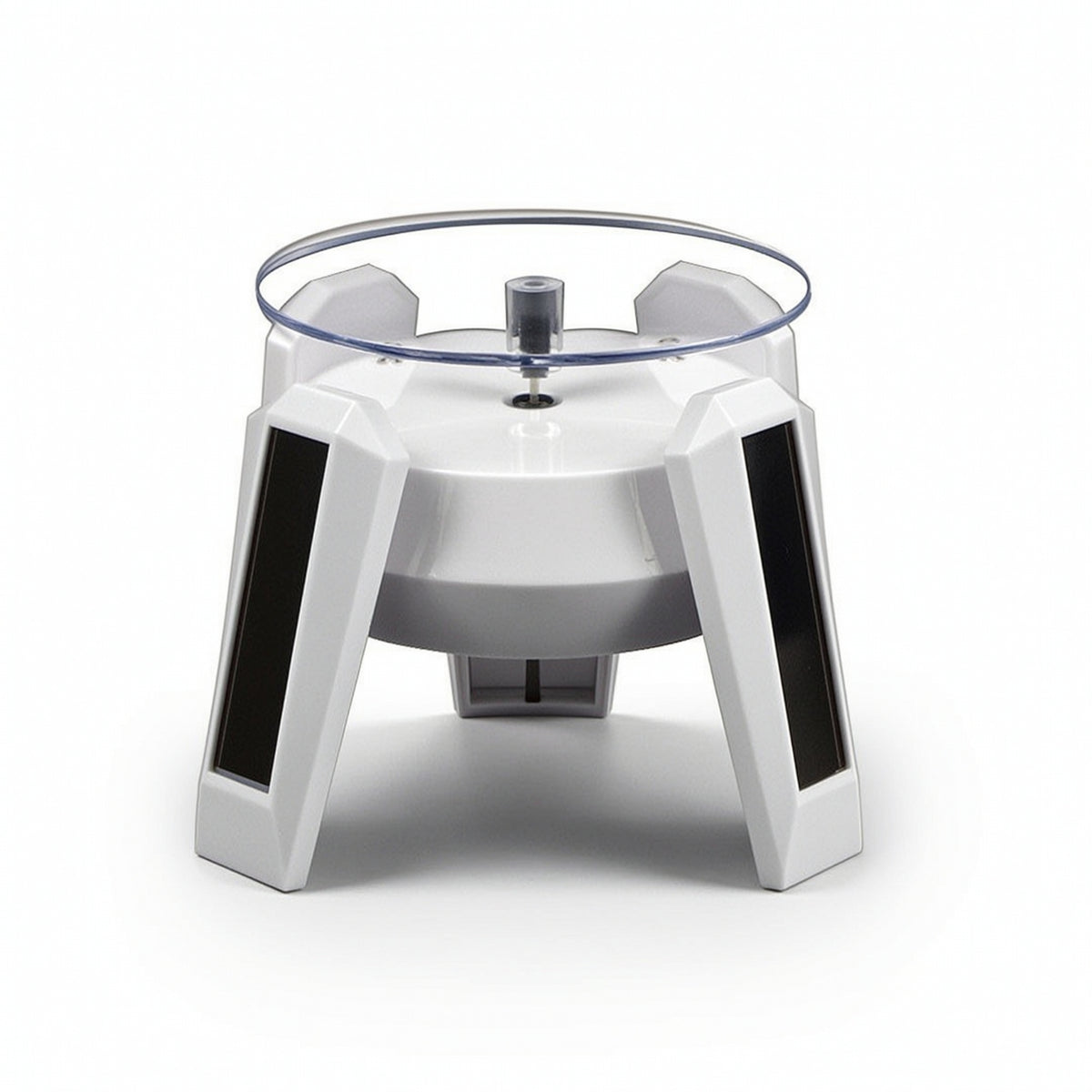 Solar Powered Display Stand 360 Degree Rotating Turntable with Clear Plate Rotating Display Stand Motorized Compact for Jewelers
