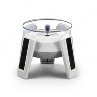 Solar Powered Display Stand 360 Degree Rotating Turntable with Clear Plate Rotating Display Stand Motorized Compact for Jewelers