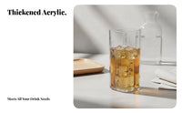 High Clarity Square Acrylic Cup Minimalist Design Transparent Square Tumbler Long-Lasting for Restaurant Owners, Students, Bar, Cafe, Office