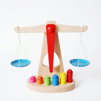 Wooden Balance Scale Toy Learning Aid Wooden Balance Scale Smooth Surface Interactive for Classroom