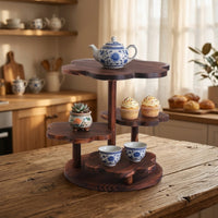 Dessert Stand Tiered Dessert Riser Wooden Display Stand with Tiers for Hosts, Bakeries, Parties, Weddings, Buffets