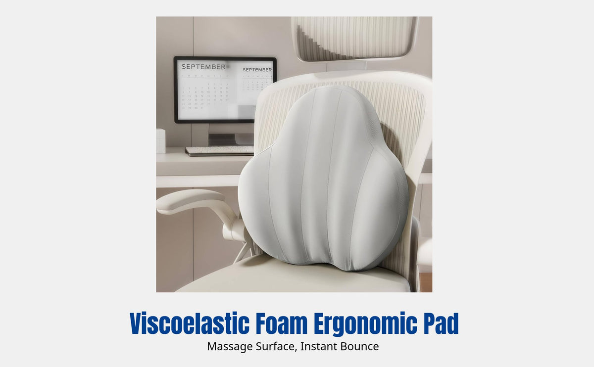 Adjustable Heated Pad, Memory Foam, Office, Car, Removable Cover