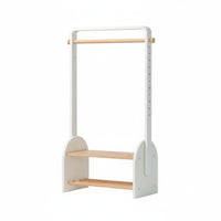 Durable Wood Construction children's Tree-Shaped Hanger Rack Floor-Standing complimentarystanding Garment Rack Nordic design aesthetic Coat Stand Multiple Pegs for Toddlers, Families, Bedroom, Playroom, Entryway, Living Room