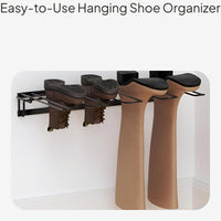 Wall-Mounted Foldable Boot Rack, Carbon Steel, Space Saving