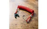 Flameout Lanyard Coiled Power-Interrupt Cord Spring-Style Boat Engine Kill Switch Cord for Boaters, Boating