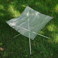 Stainless Steel Fire Rack with Mesh Grill Portable Campfire Grill with Storage Bag Compact Foldable Fire Fire Bowl Space-Saving for Backpackers