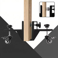 2 Pieces Door Installation Door Carrier Clamp-on Doors Carrier with Wheel Rolling Hardware for Home Improvers, Home Remodeling