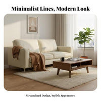 Straight-Line Settee Nordic Aesthetic Sofa Modern design Living Room Furniture for Apartment Dwellers, Office Managers, Small Spaces, Home, Lounge Area