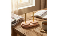 Rotating Yarn Spool Holder Two-rodRod Wooden Yarn Holder for Knitting, Crochet