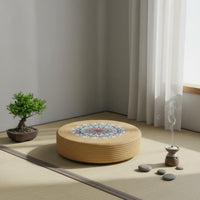 Meditation Floor Pillow Thickened Woven Mat Seat Pillow Woven Mat Pillow Japanese Design Braided Floor Pillow