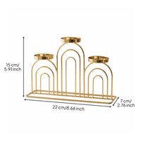 Wrought Iron Candelabra Romantic Atmosphere Table Centerpiece Candle Stand Gold Candelabra for Wedding