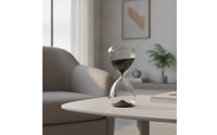 Glass Hourglass Modern 15-Minute Hourglass Decorative Sand Timer with Glass Body for Professionals, Students, Office, Meditation, Reading