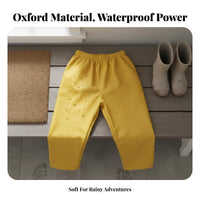 children's Rain Trousers Mud Resistant Kids Waterproof Overpants Wear-Resistant Young Child Water-Resistant Pants for Young Children, Boys, Rainy Days