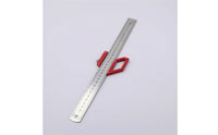 Woodworking Ruler with Positioning Block Adjustable Steel Ruler with Stop Block Angle Marking Tool Accurate Precision