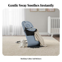 Natural Rocking Motion Infant Bouncer Seat Adjustable Recline 3-in-1 Convertible Baby Seat Foldable Design Machine Washable Pad for Newborns, Caregivers, Nursery, Bedroom, Living Room, Indoors