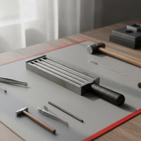 Iron Casting Cast with Wooden Handle Compact for Metalsmiths
