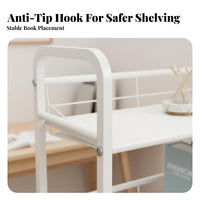 Stable Structure Multi-Tier Bookshelf Multifunctional Floor Standing Book Rack Large Capacity Simple Book Storage Shelf Space Saving for from Ice Workers, Apartment Dwellers, Study Room, Bedroom, Entryway, Bathroom