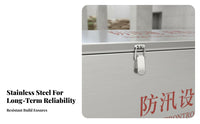 Stainless Steel Sandbag Box Heavy Duty Flood Control Sandbag Chest Weather Resistant Emergency Sand Storage Bin for Business Owners, Public Facilities