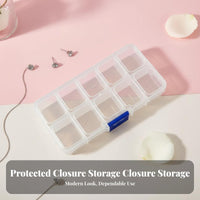 Miniature compartment Box Transparent Jewelry Container Anti-Oxidation for Handbag