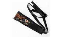 Wide Bird Embroidered Waist Belt Tie Closure Embroidered Waist Belt