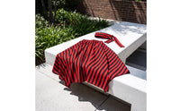 Striped Skirt with Headband High-Waisted Handkerchief Hem Skirt Flowy Clothing Flowing for Women, Halloween, Cosplay, Costume Parties