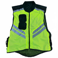 Reflective Motorcycle Vest 360° Reflectivity Luminous Yellow Safety Vest High Visibility Clothing Lightweight & Breathable