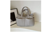 Quilted Diaper Bag Padded Maternity Bag Roomy Organized for Moms, Stroller Trips