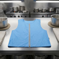 Uncovered Armholes Sleeveless Cooling Vest Wide Shoulders Zipper Cooling Vest for over Clothing