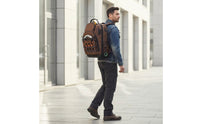 Multi-Pocket Tool Backpack Padded Tool Bag Backpack Long-Lasting Work Pack Adjustable for Electricians, Technicians, Job Site